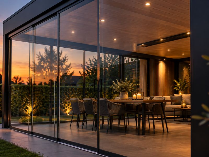 Veranda glazen wanden